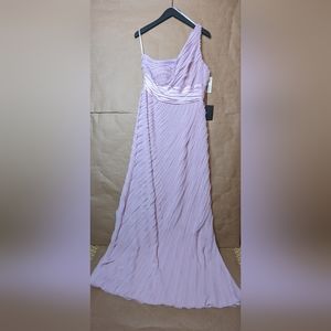 NWT Pronovias Barcelona One Shoulder Tiered Gown - Dusty Pink